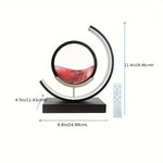 Moving Sand Art Picture In Motion, 3D Sand Lamp Round Sand Picture Lamp 3 Colors - Detail View