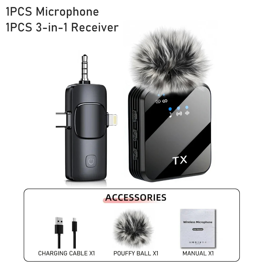 Wireless Lavalier Microphone for Camera,iPhone,Android,Microphone Reverb Sound Video Recording Podcast Noise Reduction Clip mic - Product Image 14