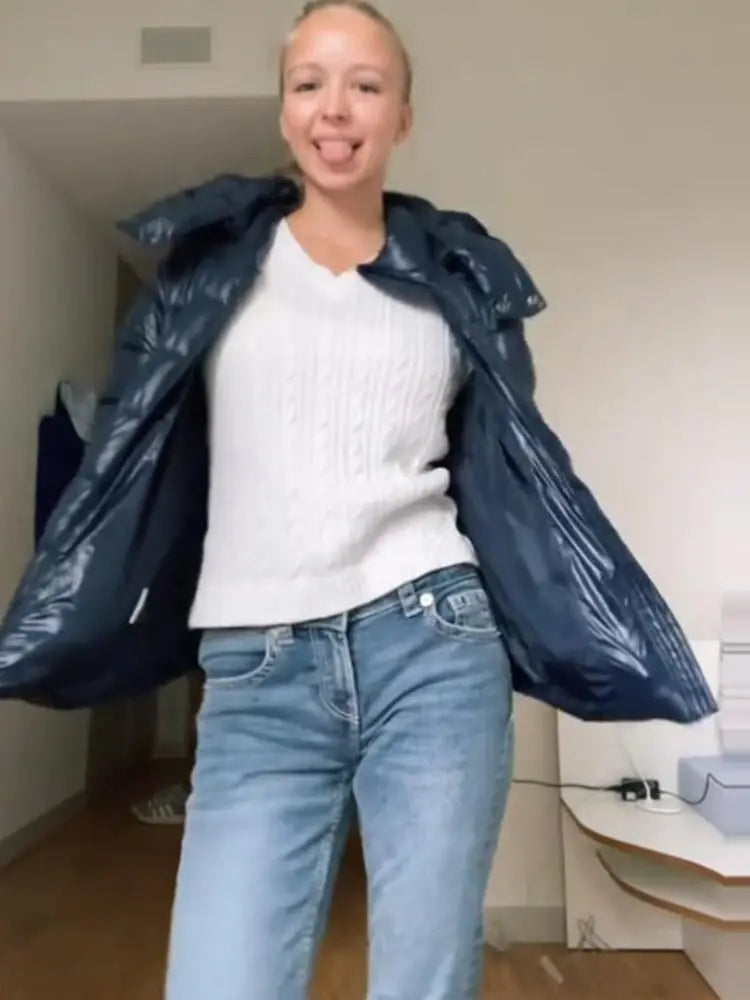 Women Burgundy Padded Coats - Hooded Zipper Winter Fashion Jacket - Product Details