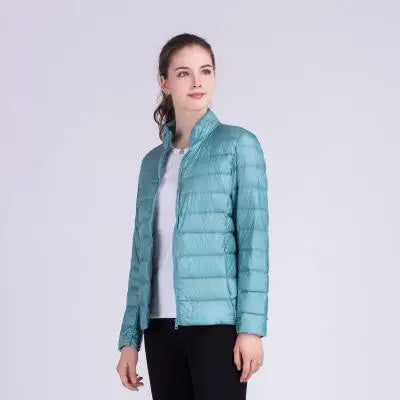 New Autumn Winter Women Ultra Light White Duck Down Jackets Candy Color Slim Short Design Warm Down  - Gallery image 8