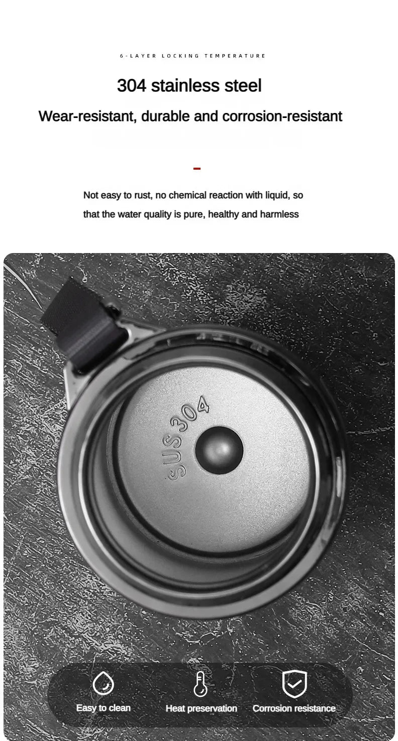 500ML-1Liter Stainless Steel Thermos Bottle with LED Temperature