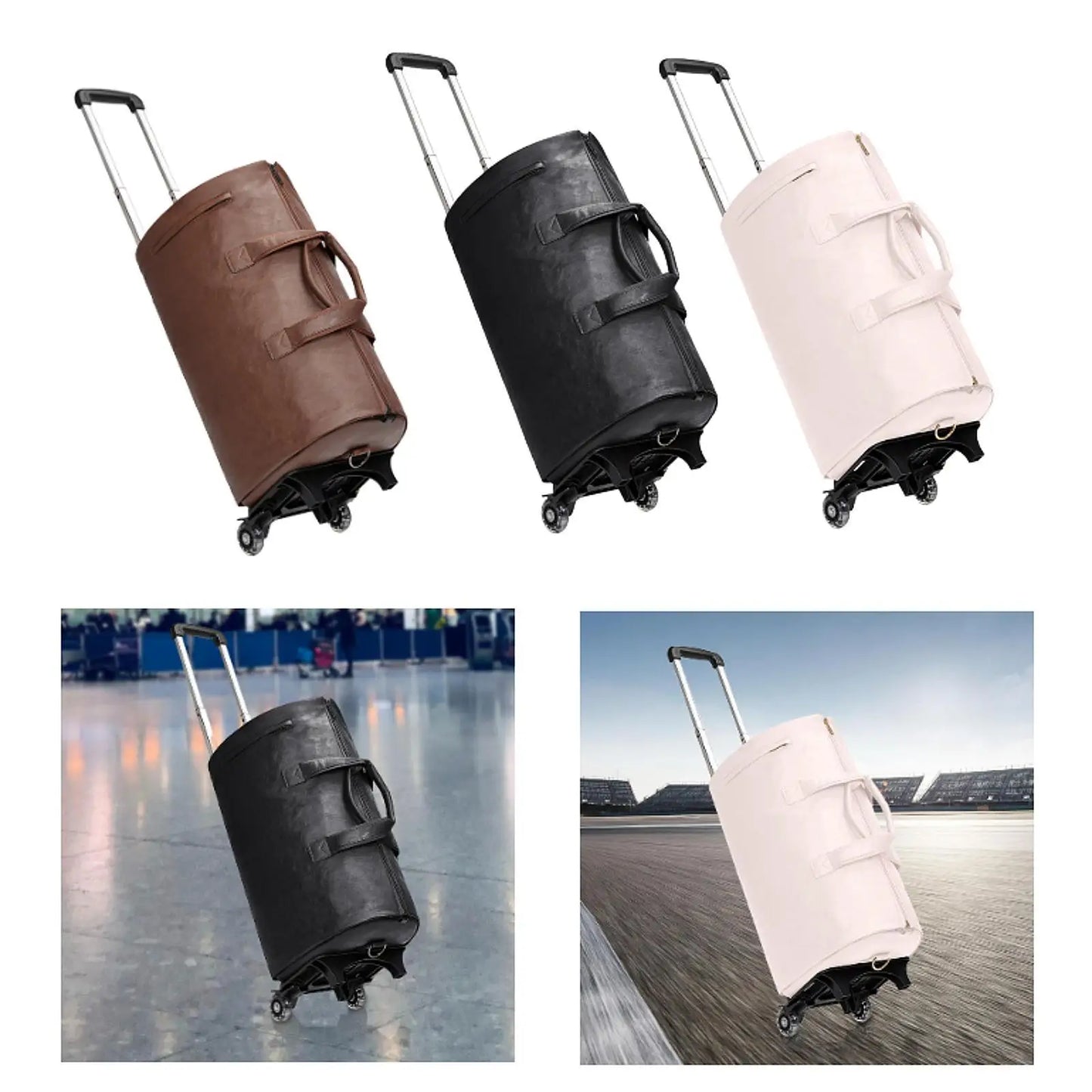 Rolling Garment Bag with Wheels with Compartment Trendy Overnight