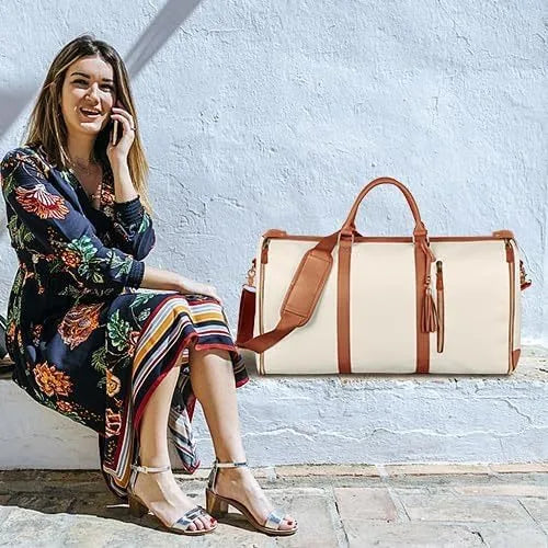 Large Capacity Travel Duffle Bag Women's Handbag Foldable Suit Bag