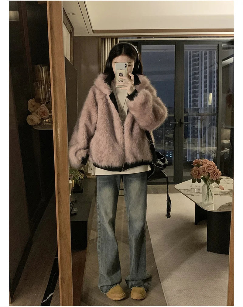 Double Sided Winter Coat Women Clothing Imitation Mink Fur Fur Hooded Cotton Jacket Female Warm Cotton - Features and Specifications