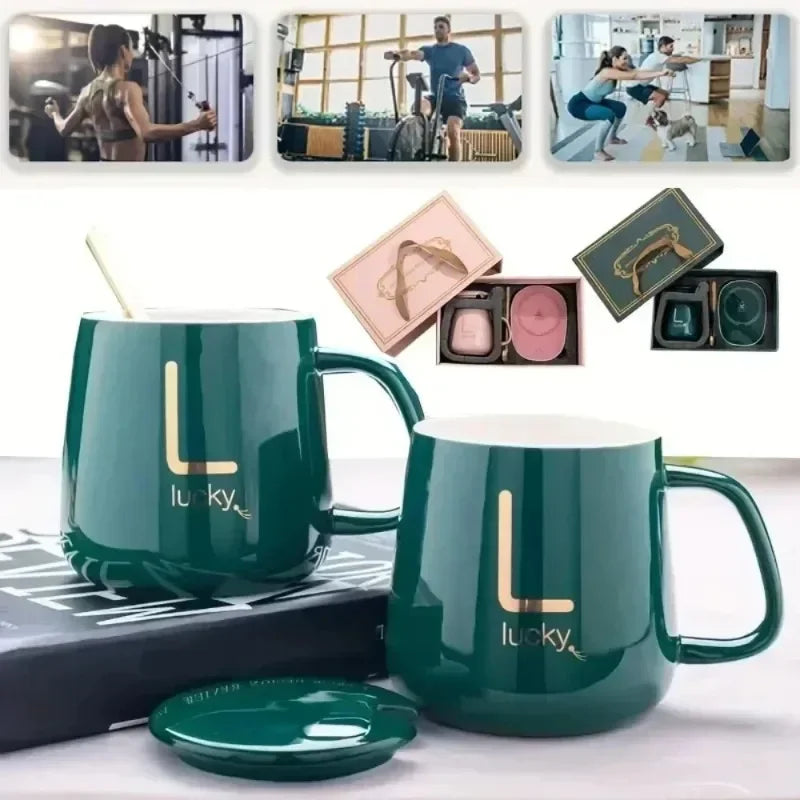 Thermostat Coffee Mug - 55℃ Ceramic Cup with Spoon | Gift - Features Highlight