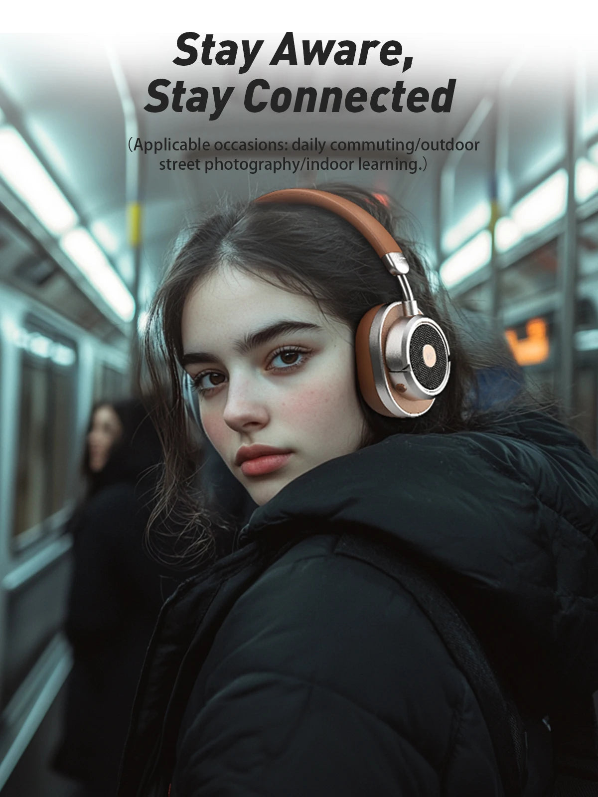 iKF Rona Vintage Fashion 42dB Active Noise Cancellation Headband