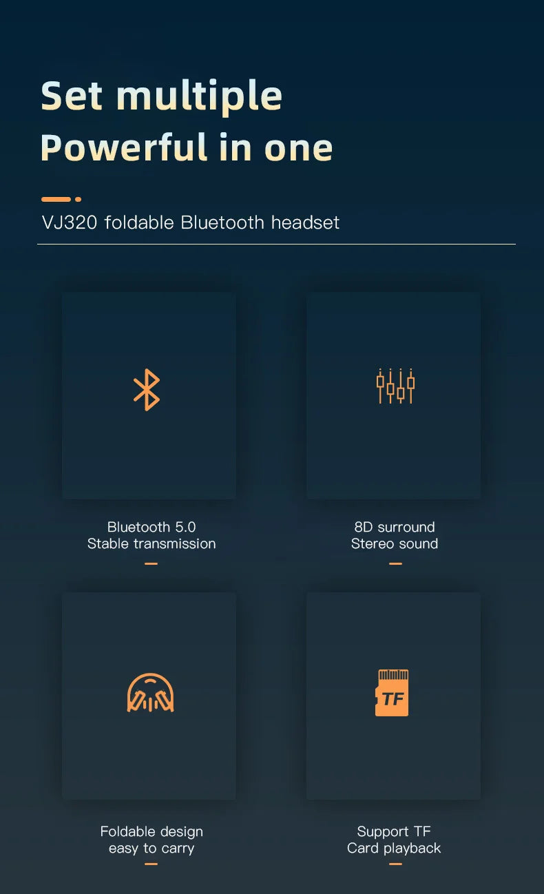 Xiaomi Wireless Headset HiFi Headphones with Mic Foldable Over Ear Bluetooth 5.0 Headphone Support T - Gallery image 14