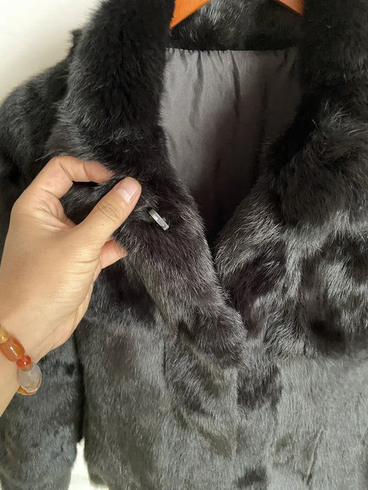 Fancy Rani Natural Rabbit Fur Coat Women Winter Jacket Real Leather And Fur Wome - View 35