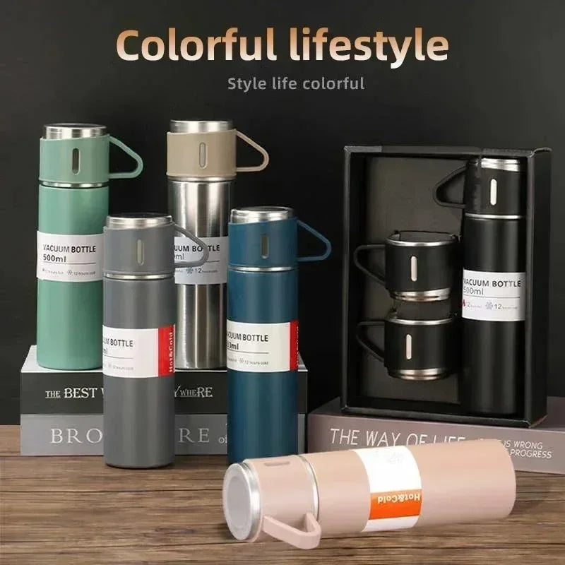 500ML 304 Stainless Steel Vacuum Insulated Bottle Set Office