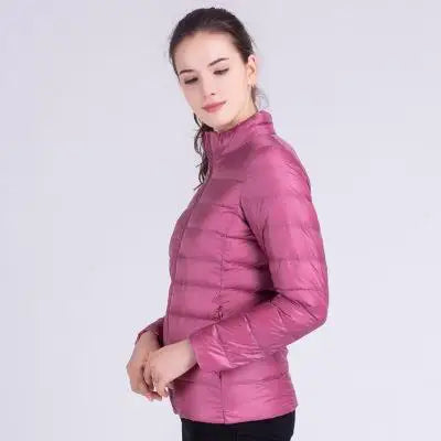 New Autumn Winter Women Ultra Light White Duck Down Jackets Candy Color Slim Short Design Warm Down  - Gallery image 21