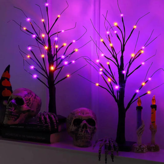 Christmas LED Tree Lights Christmas Birch Tree Home Decoration Lights  - Front View