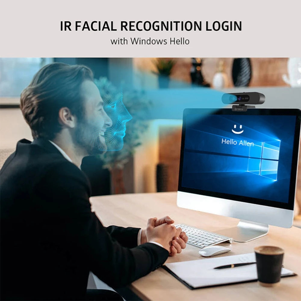 Webcam 2K 1080P - Face Recognition Camera USB | TOALLIN - Included in bundle